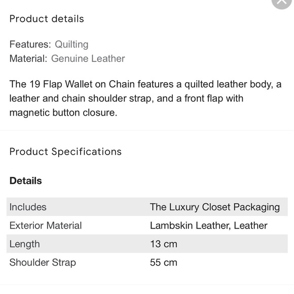 Chanel 19 . Mini flap wallet on chain. - Picture 8 of 15